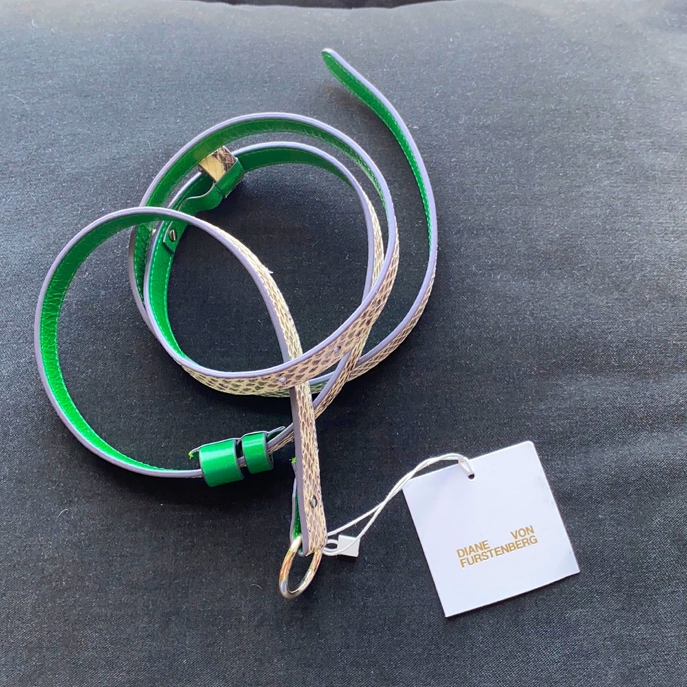 DVF O’Ring skinny belt, NWT